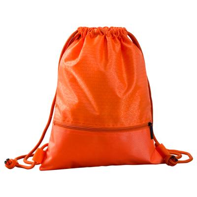 China Portable multi-functional support private custom orange drawstring bag with logo. for sale