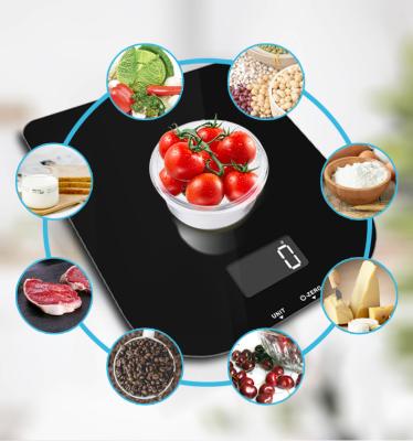 China WITH LID digital lcd electronic black color kitchen food weighing scale smart kitchen scale blue tooth kitchen scale for sale