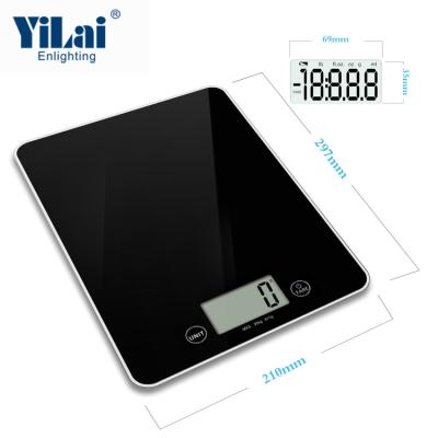 China With Scale Tray Kitchen Constant Scale Digital Weight Digital Weight Grams And Ounces Black Glass Digital Scale For Kitchen 20 Kg for sale