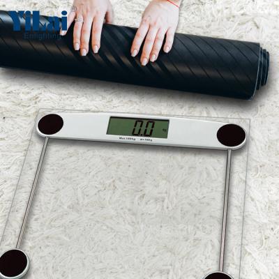 China WITH LID on/auto faucet off 150kg capacity transparent tempered glass digital body weight bathroom scale for sale