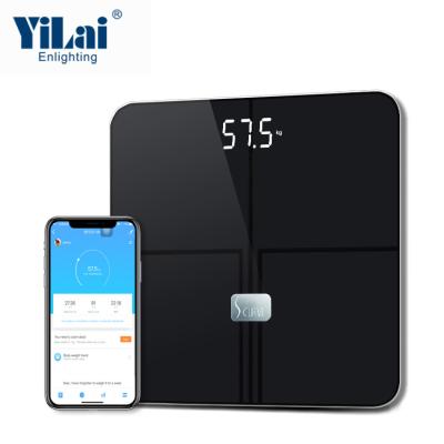 China 180kg 396lb WIFI ITO BMI conductive glass tuya smart scale body fat fat scale composition sdk with app smart weigh scale for sale