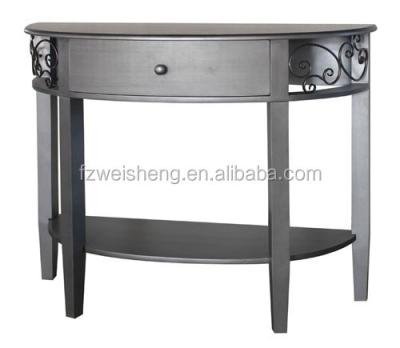 China PANEL 1 Drawer Wood Console Table With Metal Decoration for sale