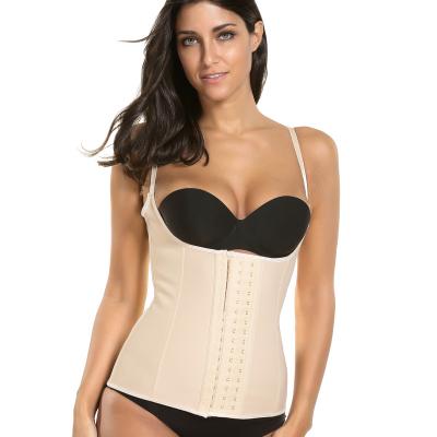 China LIGHTWEIGHT CONSTRUCTION Antibacterial Thin Steel Bone Shapewear 9 Straps Corset Belly Shaper Support wadjustable plus size waist trainer for sale