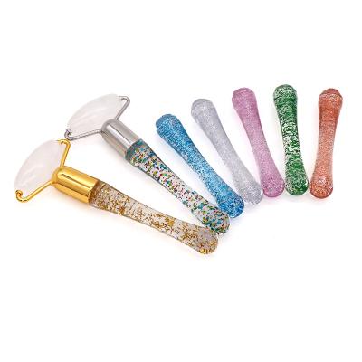 China Factory Wholesale Anti Aging Face USB Charging Beauty Facial Light Quartz Energy Massage Lift Electric Facial Roller for sale