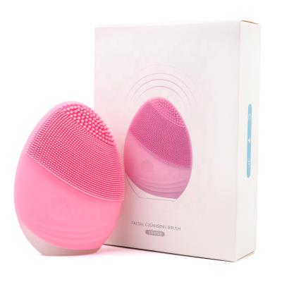 China Hot Selling Custom Massager DEEP CLEANSING Sonic Silicone Facial Cleansing Brush Rechargeable OEM Logo Cheap Exfoliator Waterproof Electric for sale