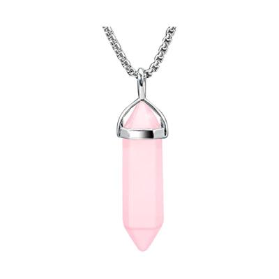 China Wholesale Environmentally Friendly All Natural Gemstone Crystal Healing Hexagonal Point Bead Stone Pendants for sale