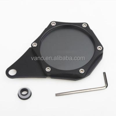 China Anodized Aluminum or Carbon Material Waterproof Gasket Carbon Hexagon Motorcycle Motorbike Automotive Sticker Holder for sale