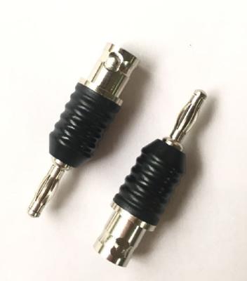 China Bnc female jack to 4mm banana male plug adapter connector bnc female jack to 4mm banana male plug adapter connector for sale