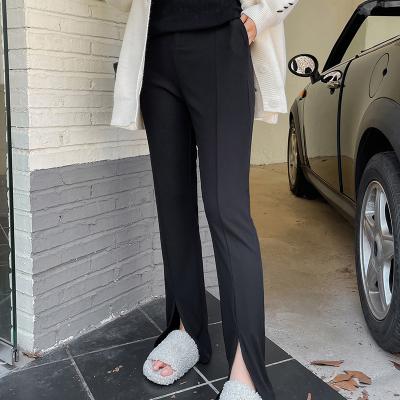 China Plus Size Plus Size Women Bell Bottoms Flared Slit Wiping Pants Trousers for sale