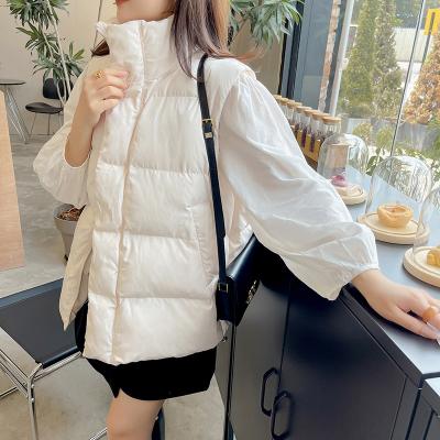 China Plus Size Plus Size Women Winter Vest College Style Stand Collar Thermal Padded Vest for sale