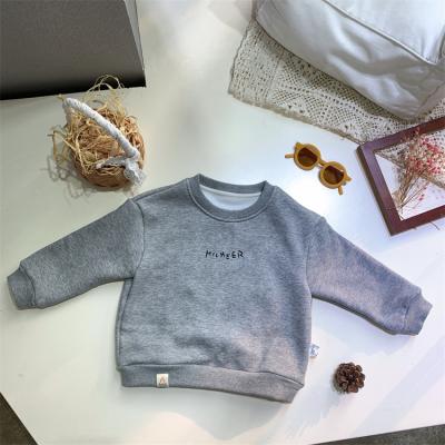 China Color Regular Crewneck Kids Sweater Fleece Child Casual Loose Crewneck Sweatshirt for sale