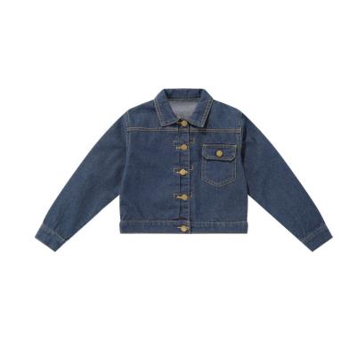 China Hot Selling Children's Clothing Toddler Denim Jacket Long Outwear Toddler Short Sleeve Denim Jacket For Kids for sale