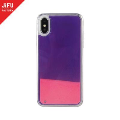 China New Fashion Quicksand Apple Luminous Inclusive Hard Case Shockproof Mobile Phone Case For iPhone7/8 for sale