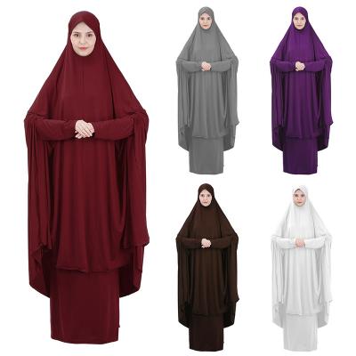 China Hot Selling Polyester/Spandex Jilbab Abaya 13 Colors Praying Dress Women Muslim Jilbab Dress Hot Sale for sale