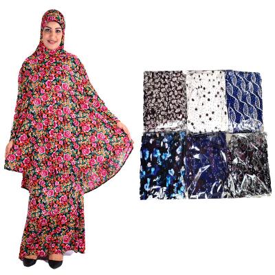 China Hot Selling Polyester Two Pieces Prayer Dress African Islamic Muslim Dress Aerial Muslim Clothing Women Clothing for sale