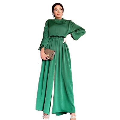 China Yibaoli muslim satin overalls 2022 new design manufacturer muslims eid clothing for women ladies satin overalls for sale