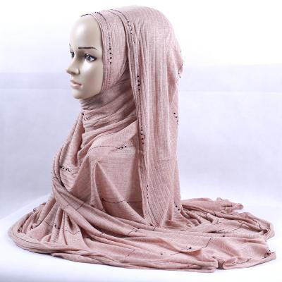 China 2020 Big Size High Quality Muslim Rhinestone Viscose Hijab Tank Top Hijab Squishy for sale