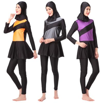 China Long Sleeve Yibaoli Manufacturer Three Piece Full Cover Muslim Arab Swimwear Islamic Swimming Suit for sale