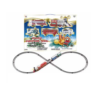 China Classic Slot Toy Kids Battery Operated Plastic Train Track Railway Toy For Christmas Holidays for sale