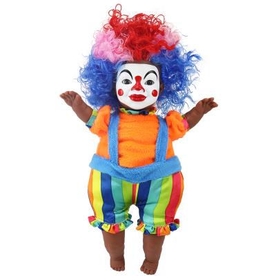 China Changeable Clothing Toys China Wholesale 12 Inch Clown Doll Funny Children's Gift Toys Cotton Body Black Baby Dolls for sale