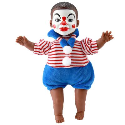 China Funny Toy Factory Custom Black Clown Dressing Changeable Gift Kids Dolls 12 Inch Cotton Body Baby - Doll For Children for sale