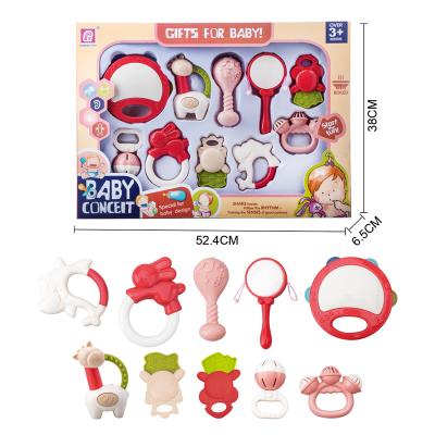 China 2021 Mini Toy Baby Teether Playing Baby Rattle Toys Cheap Plastic Rattle Gifts For Baby for sale