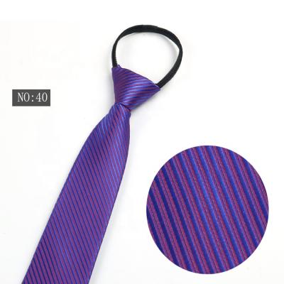 China Cheap Factory Built Ready To Ship Purple 100% Polyester Zipper Ties 48cm*8cm for sale