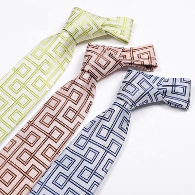 China New and Innovative Products Formal Stripe Tie Plaid Now Ties Polyester Ties 146*8cm for sale