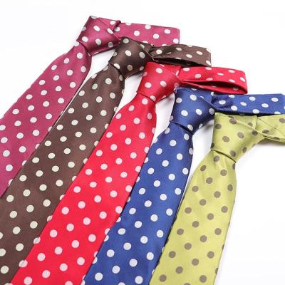 China Factory Manufactured Polyester Jacquard Polka Dot Ties 146*8cm for sale