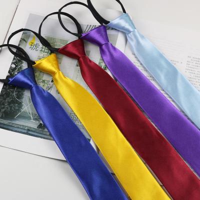 China Top Selling High Quality Navy Blue Zipper Gray Tie Zipper Tie 37cm*5.5cm for sale