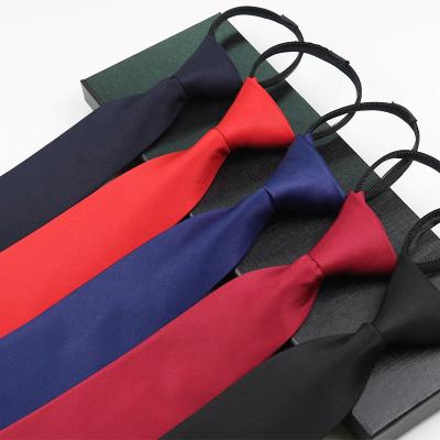 China Popular Hot Selling Knot Men Zipper Neck Tie Zipper Neck Tie In Solid Colors 48cm*8cm for sale