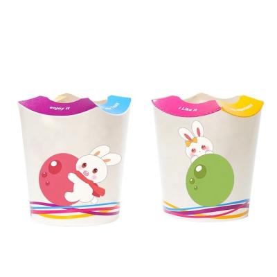 China LOKYO popular design disposable frozen yogurt cups mcflurry custom printed logo ice cream disposable paper cup for sale