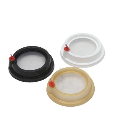 China Disposable Eco-Friendly PP Injection Cup Lid Bubble Milk Tea Cup Lid Bubble Tea Double Color Cup Lid for sale