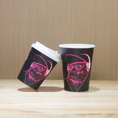 China LOKYO Biodegradable Customized 8oz 4oz Disposable Eco Friendly Custom Logo Printed Single Wall Paper Cups for sale