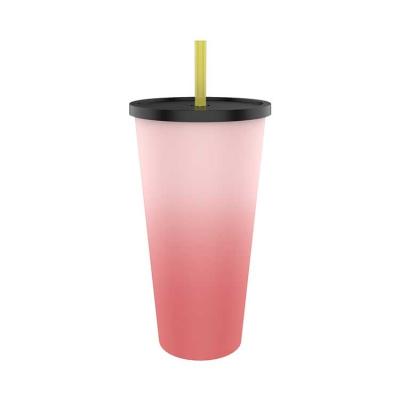 China LOKYO New Disposable Eco-Friendly 24oz Magic Recycle Beverage Cups Reusable Plastic Cup Cold Color Changing Plastic Cup for sale