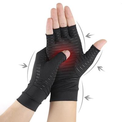 China Relief for Carpal Tunnel Health Hand Pain Carpal Tunnel Black Arthritis Compression Glove Anti-Arthritis Copper Infused Gloves for sale