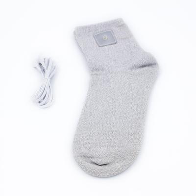 China 15% Silver Fiber & 85% Nylon/Custom Vibrating Conductive Silver Fiber Wholesale Massager Socks For Ten Unit Compatible With TENS/EMS Machine Units for sale