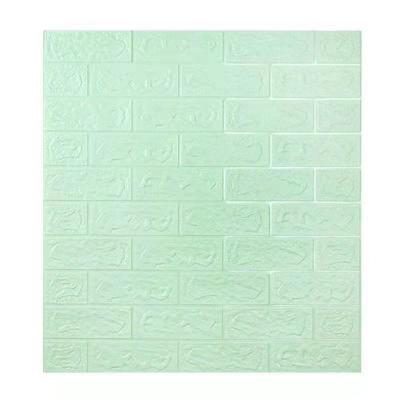 China Hot Sale Modern 3D Brick Wall Stickers Embossed PE Foam Wallpaper for sale