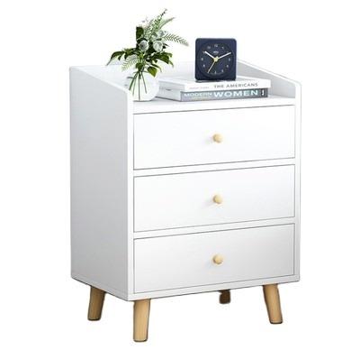 China Nightstand Movable Home Bedside Table With Wooden Drawer Cabinet for sale