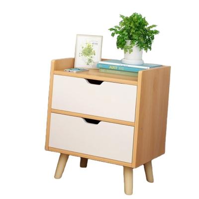 China Movable Modern Wooden Bedside Cabinet With Stable Legs Bedroom Furniture Table Night Stand for sale