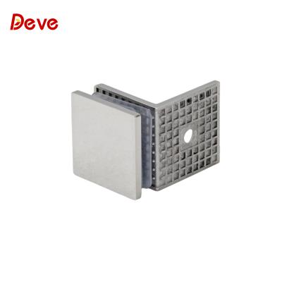 China Modern 90 Degree Stainless Steel Glass Lock Frames Flange Shower Clip for sale