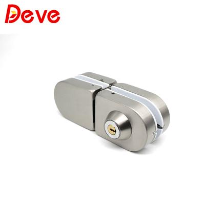 China Suitable for 10-12 mm automatic glass door lock stainless steel double door wholesale lock automatic glass shelf with lock for sale