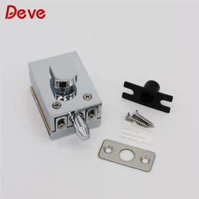 China Glass To Glass Door Custom Ends Zinc Alloy Single Side Safe Lock For Privacy Room Lock for sale