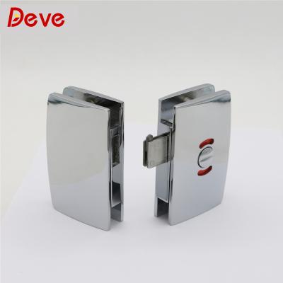 China Glass to Glass Double Side Hardware Suppliers Zinc Alloy Lock Door Lock for Mall Toilet for sale