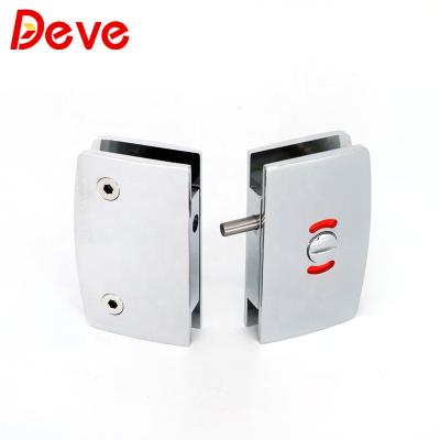 China Suitable for 8-12 mm safety glass door lock automatic glass glass shelf wholesale zinc alloy double door lock with lock for sale