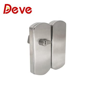 China Zinc Alloy / Aluminum Alloy Aluminum Frameless Swing Lock Glass Door Handle Lock for sale