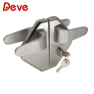 China Lock Smart Glass Door Lock T-shape Sliding Railing Lock Handle Door Free Sample Lock for sale