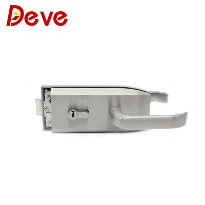 China Hot Sale Zinc Alloy Glass Door Handle Lock Hardware Glass Door Lock for sale