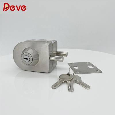 China Glass To China Glass Supply Single Side Door Stainless Steel Locks Lock Glass Door Latch Lock for sale