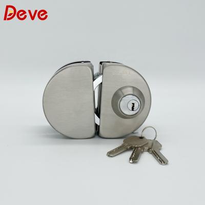 China 2021 Hot Selling Glass Door Double Polish Glass Door Handle Enclosure Lock for sale